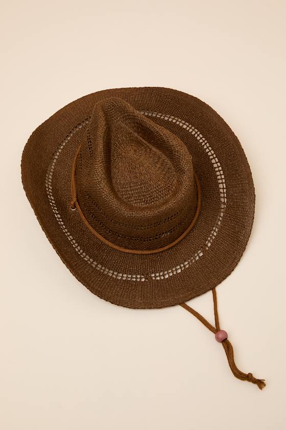 Ralina Brown Raffia Western Hat - thumbnail 5