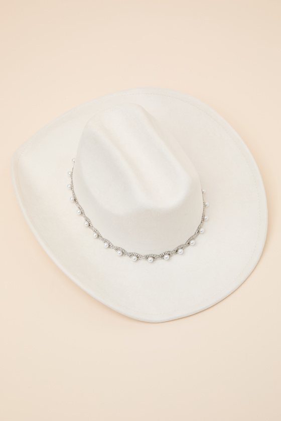 Ilea Ivory Pearl Western Hat - thumbnail 3
