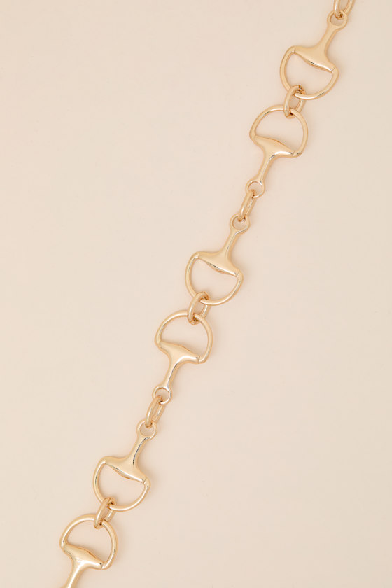 Percy Gold Horsebit Choker Necklace - thumbnail 4