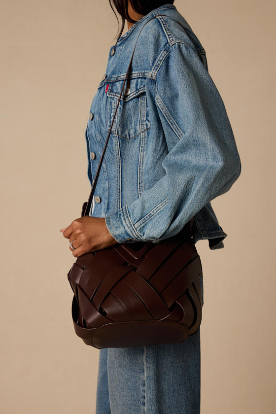 Aarya Brown Woven Crossbody Bag - thumbnail 4