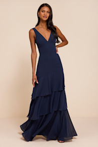 Somerset Navy Tiered Maxi Dress 1