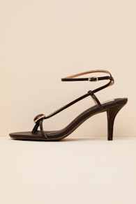 Cella Brown Strappy High Heel Sandals 1