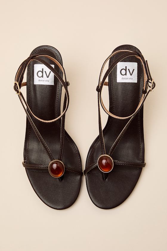 Cella Brown Strappy High Heel Sandals 2