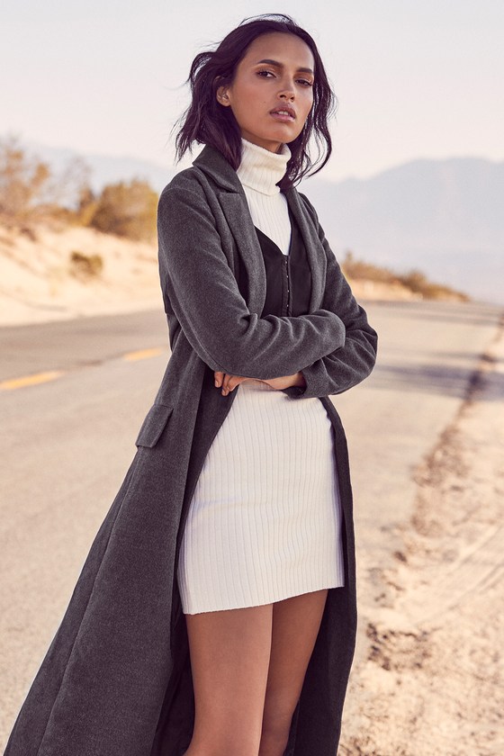 Windy City Charcoal Grey Trench Coat