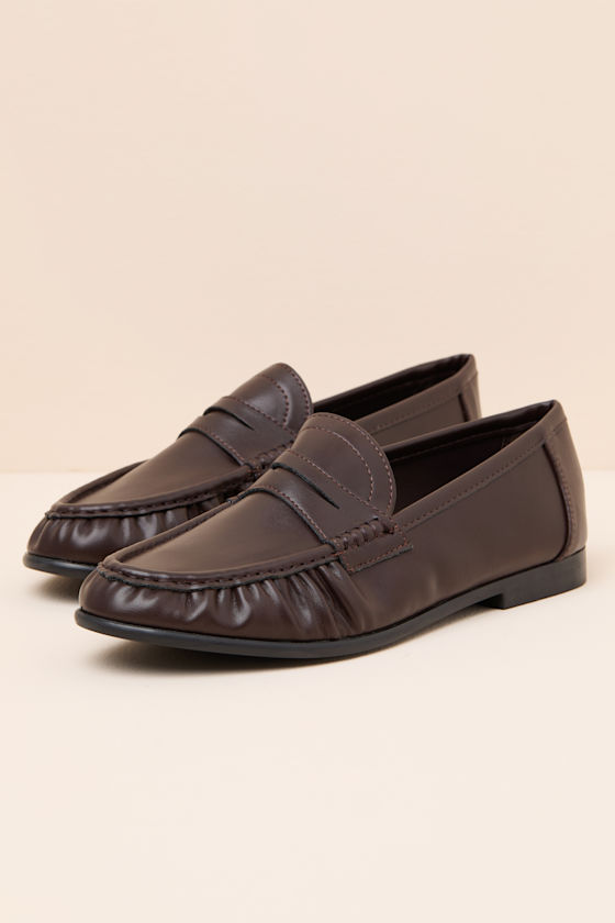 Carlton Espresso Ruched Loafers - thumbnail 5