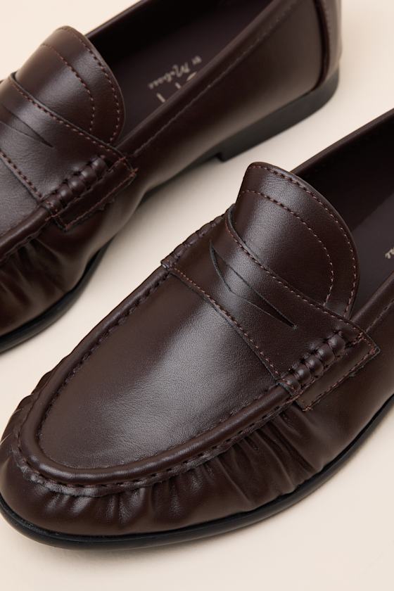 Carlton Espresso Ruched Loafers - thumbnail 6