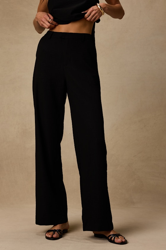 Jayden Black Wide-Leg Trousers 2