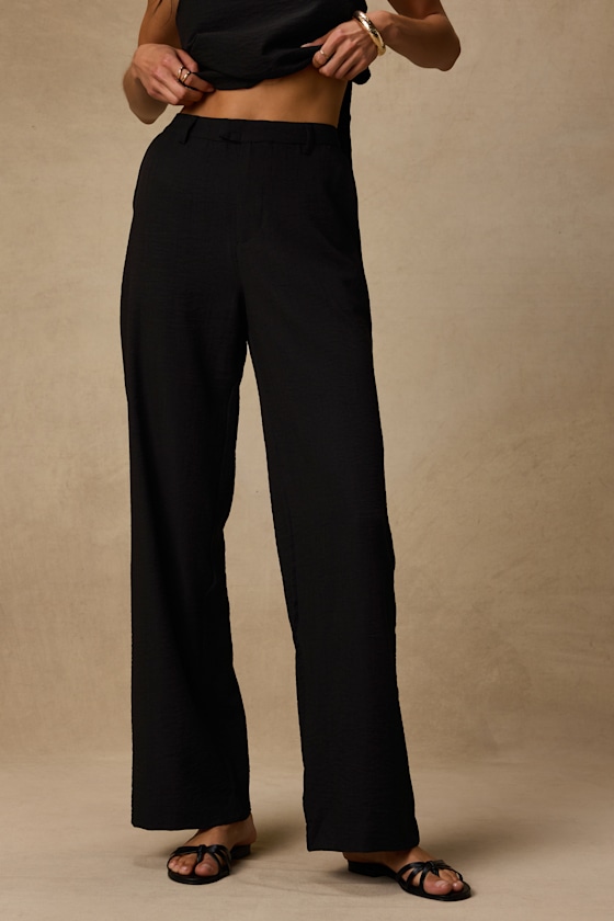 Jayden Black Wide-Leg Trousers 3