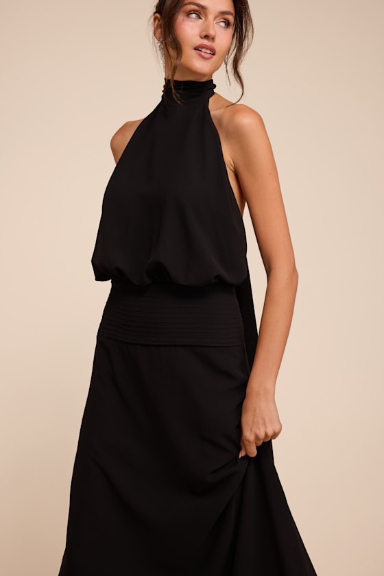 Kenzie Black Backless Maxi Dress 2