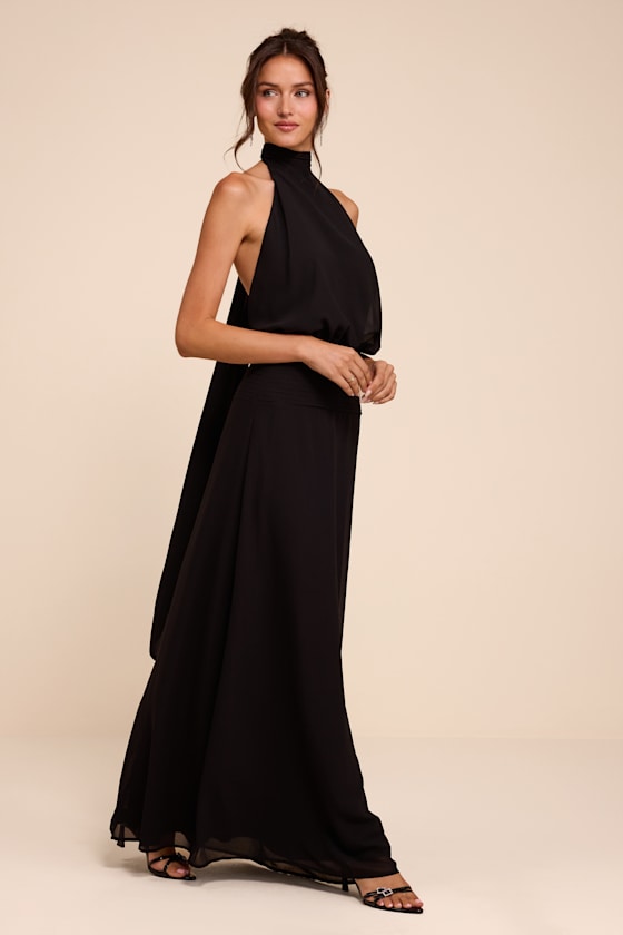 Kenzie Black Backless Maxi Dress - thumbnail 4