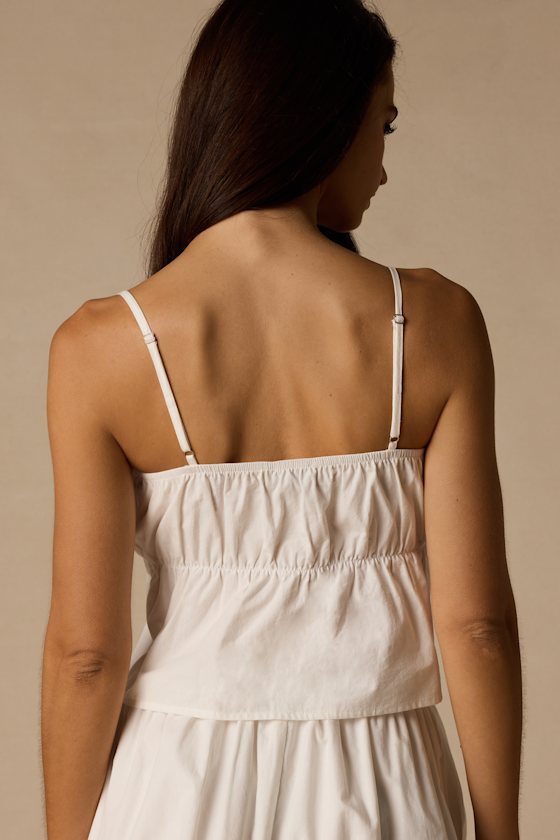 Sasha Ivory Cotton Eyelet Embroidered Cami 3