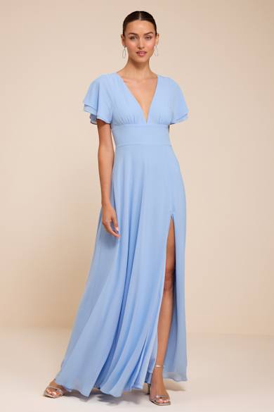 lulus blue dresses Lulus Perfectly Classy Royal Blue Satin Strappy Maxi Dress