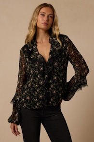 CT6722: BLACK/IVORY FLORAL 1