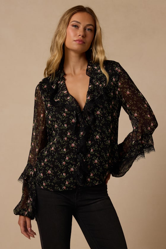 CT6722: BLACK/IVORY FLORAL 1