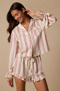 FSET8043C: CREAM/PINK/BURGUNDY STRIPE 1