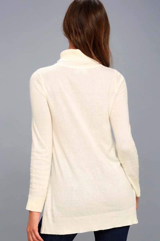 Cozy Cream Turtleneck Sweater Knit Sweater Top