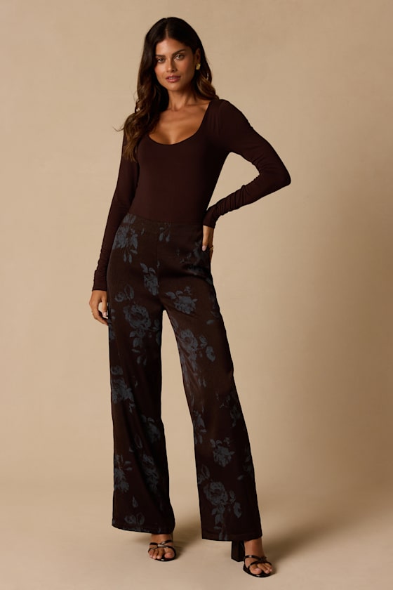 Easily Loved Brown Long Sleeve Bodysuit - thumbnail 3