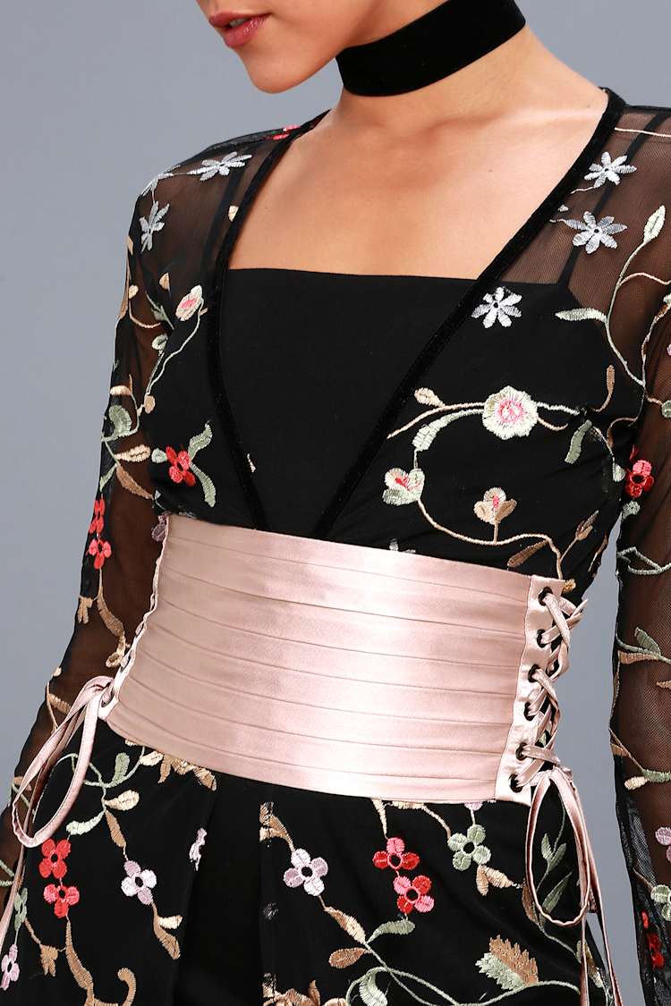 New Friends Colony - Blush Pink Corset Belt - Lace-Up Belt - Lulus