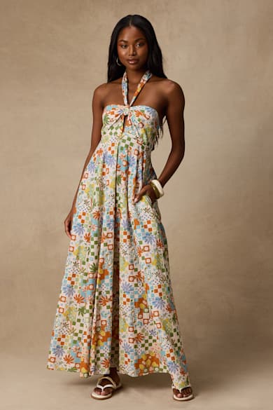 halter dresses short Dark Blue Halter A Line Open Back Sleeveless Homecoming Dresses, MH224 main image 0
