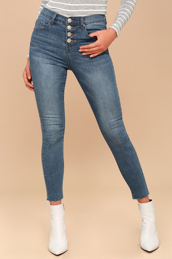 Started at the Bottoms Medium Wash High-Waisted Skinny Jeans