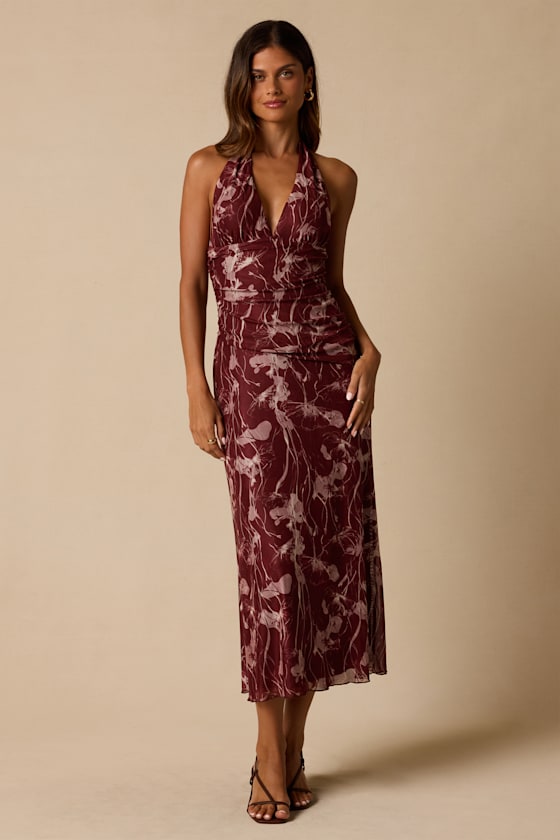 and midi dress Women's Bloom Service Grey Multi Floral Cutout Bodice | Size: S Designed with a structured Dresses | Women's Midi, #BestsellersHOCO Fabric:Chiffon