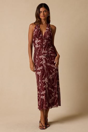 130022: BURGUNDY/ IVORY 1