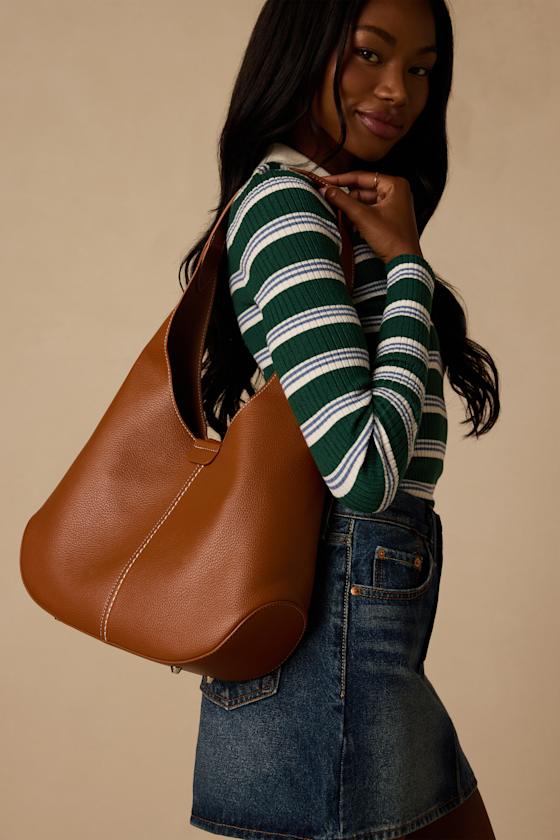 Alycee Brown Vegan Leather Tote Bag