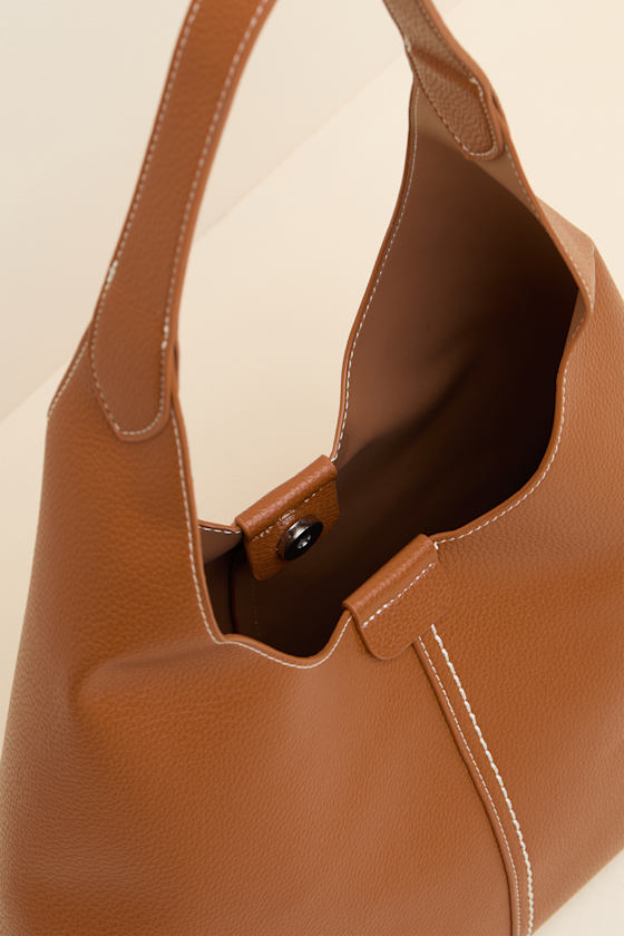 Alycee Brown Vegan Leather Tote Bag - thumbnail 6