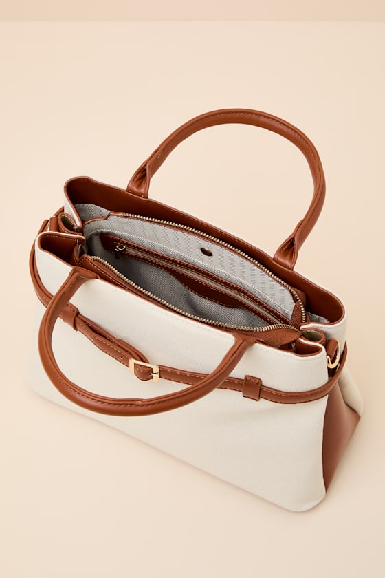Atlee Beige Canvas Crossbody Handbag - thumbnail 4