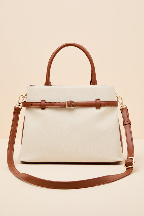 Atlee Beige Canvas Crossbody Handbag - thumbnail 5