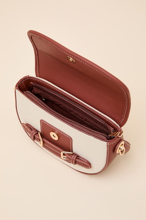 Topanga Beige Canvas Crossbody Handbag - thumbnail 5