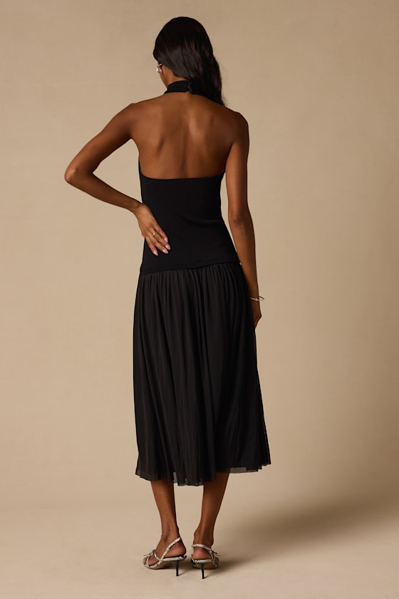 Drusilla Black Drop Waist Midi Dress - thumbnail 4