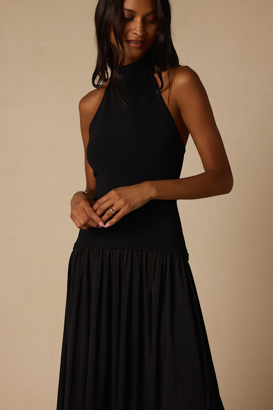 Drusilla Black Drop Waist Midi Dress - thumbnail 6