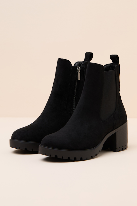 Amari Black Suede Ankle Boots - thumbnail 5