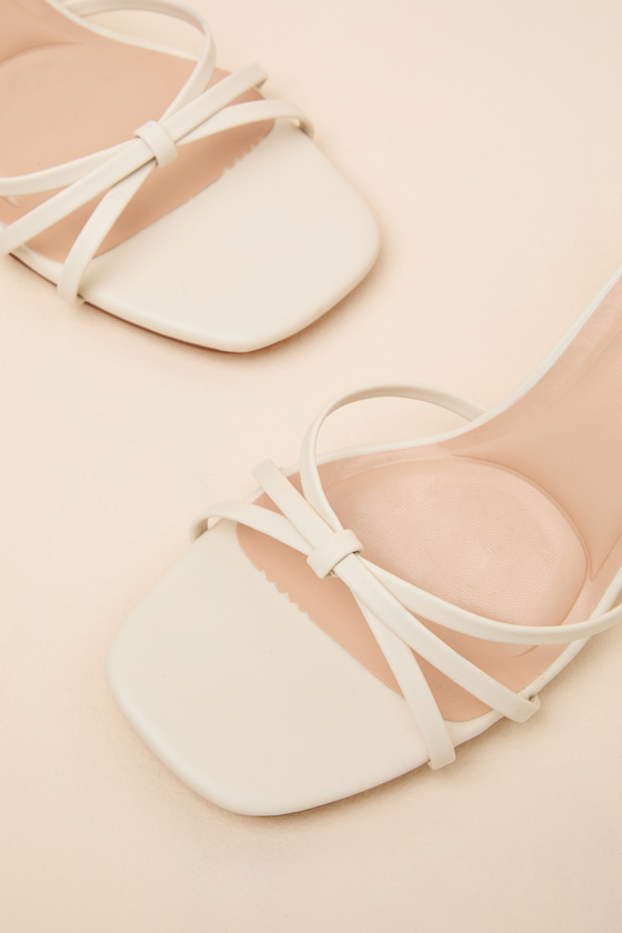 Larkin Bone Ankle Strap High Heel Sandals - thumbnail 6