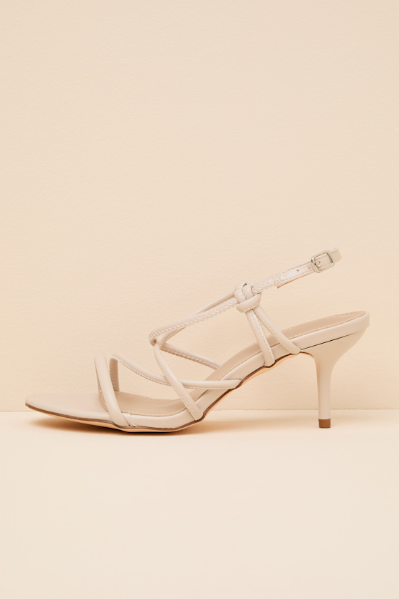 Inari Beige Strappy Slingback High Heel Sandals 1