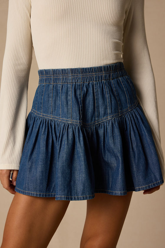 Emma Dark Wash Denim Mini Skirt 3
