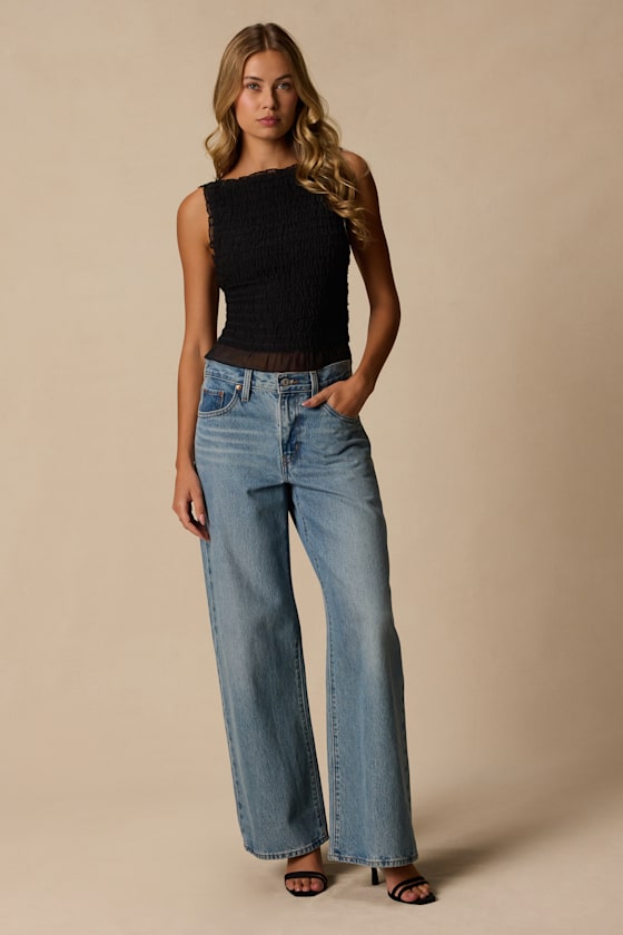 Kathryn Black Cropped Tank Top - thumbnail 3