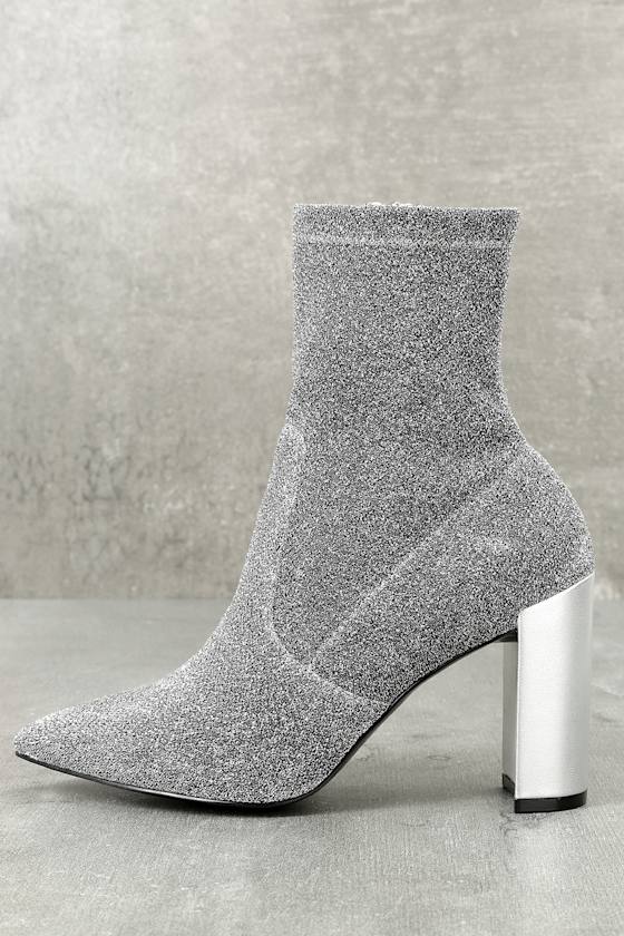 Chinese Laundry Raine Boots Silver Sock Boots Lulus