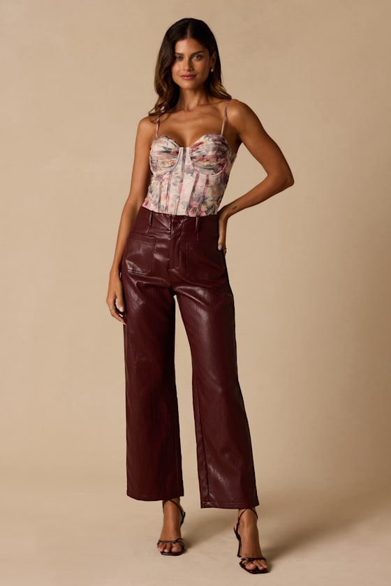Valentin Mauve Floral Bustier Bodysuit - thumbnail 3