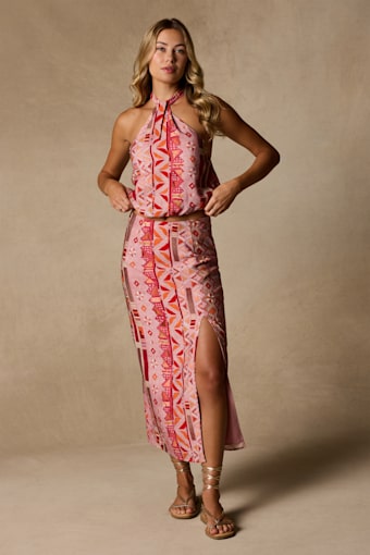 FJE2603011S: PINK/ RED/ ORANGE/ IVORY 1