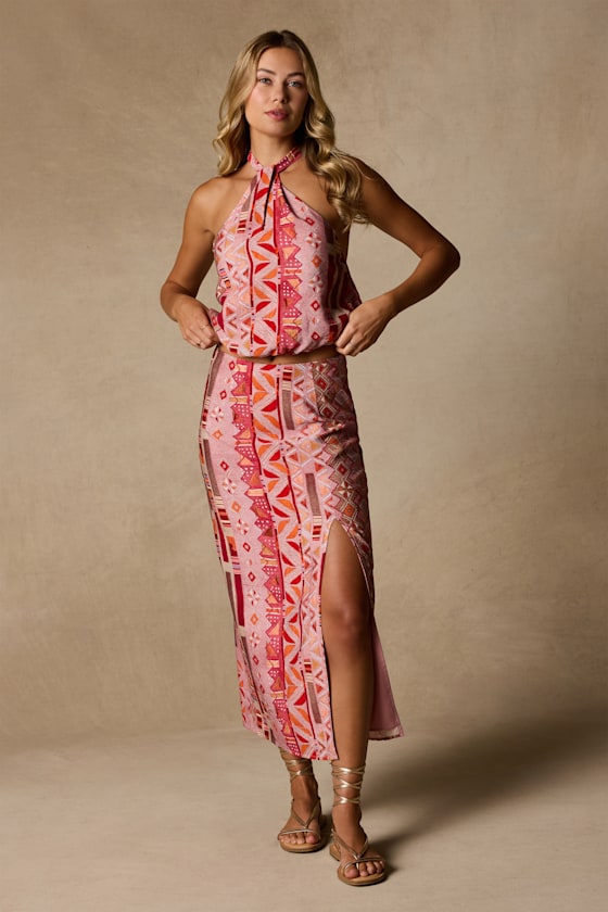 FJE2603011S: PINK/ RED/ ORANGE/ IVORY 1