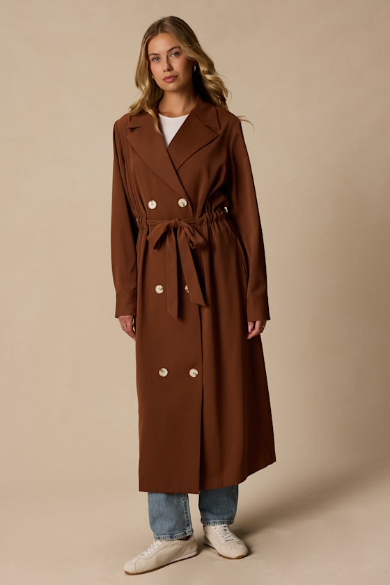 Breanna Brown Trench Coat - thumbnail 3