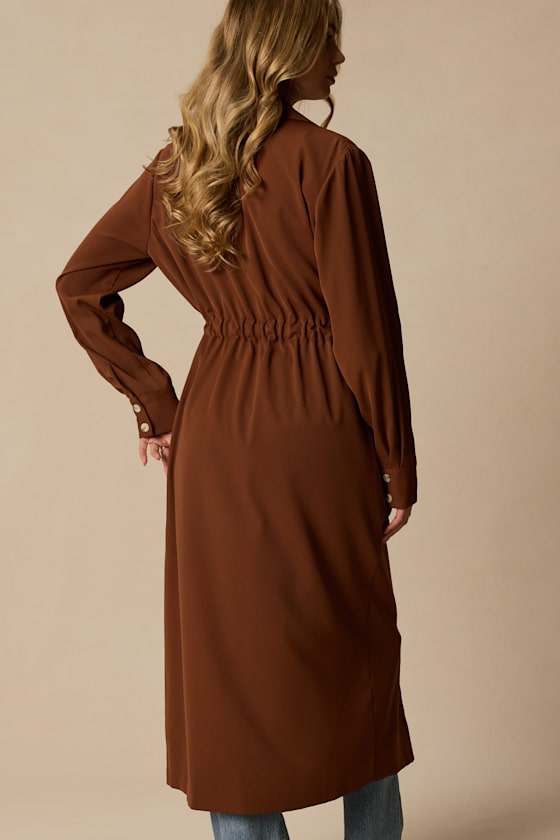 Breanna Brown Trench Coat - thumbnail 4