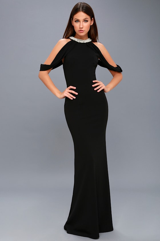 Grand Entrance Black Pearl Maxi Dress 1