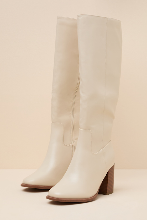 Conrad Ivory Knee-High Boots - thumbnail 5