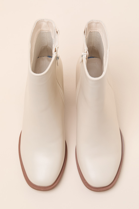 Paisley Ivory Ankle Booties 2