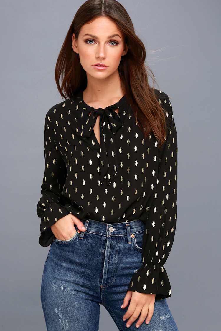 black & gold blouse