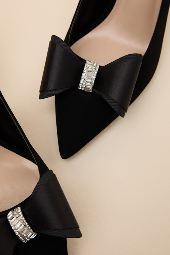 Salazar Black Pointed-Toe Slingback Pumps - thumbnail 6