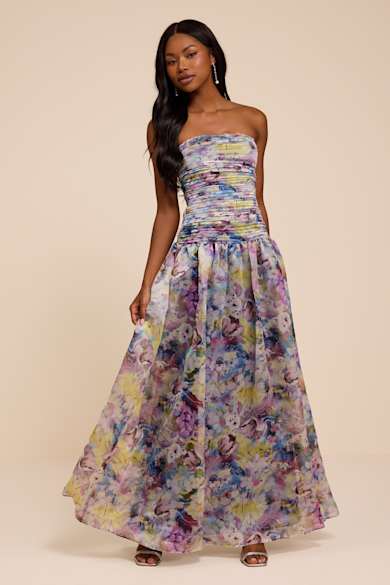 floral dresses for women Modest fall and flowy tiered skirt PRETTYGARDEN Women's Summer Floral One